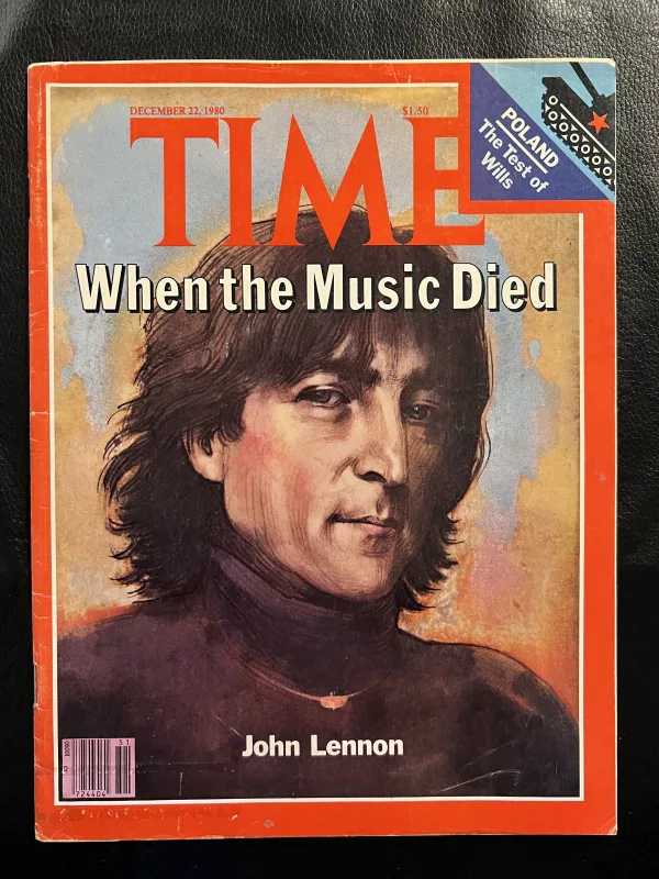 Cover of Time Magazine featuring John Lennon December 22, 1980