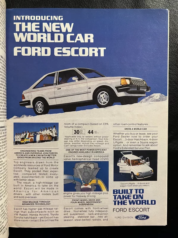 Ford Escort vintage ad