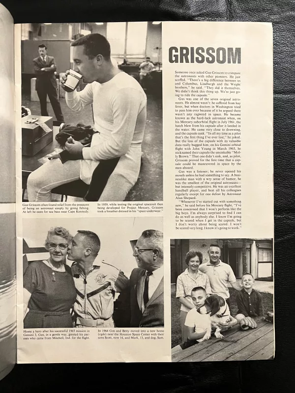 Article featuring Gus Grissom from Life Magazine The Three Astronauts February 3, 1967