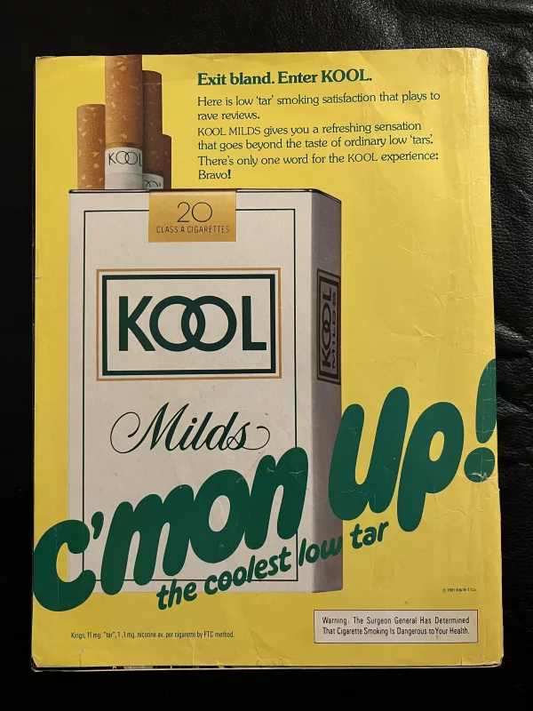 Kool ad from Time Magazine January 26, 1981