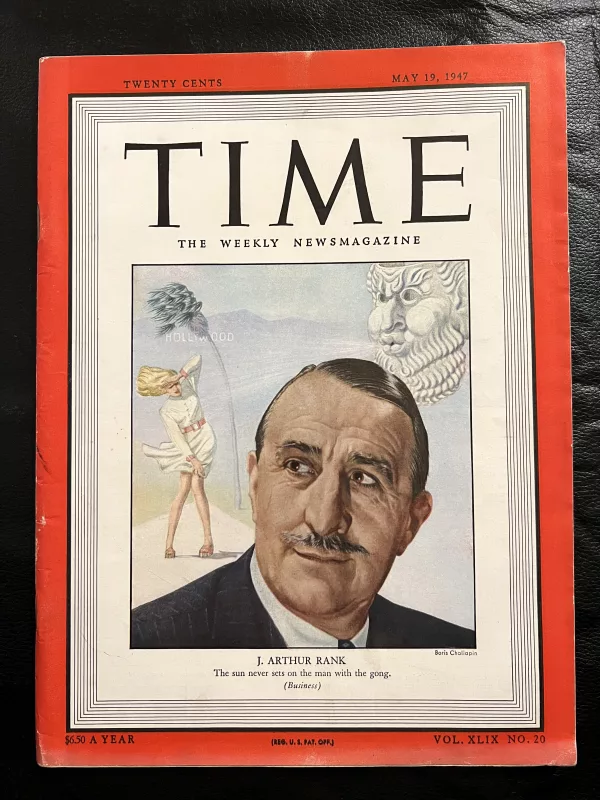Time Magazine cover May 19, 1947 featuring J. Arthur Rank