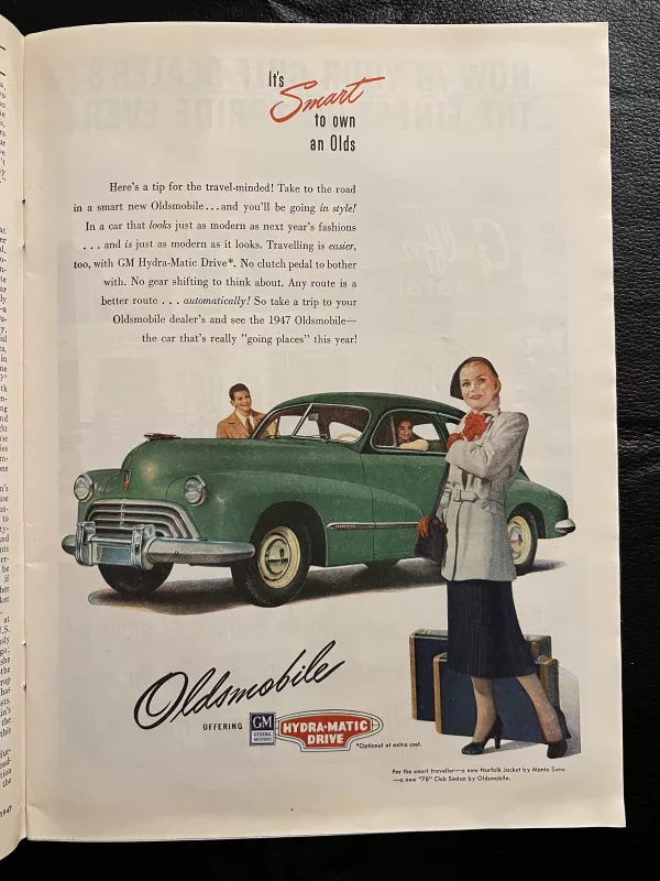 Vintage Oldsmobile ad from Time Magazine May 19, 1947