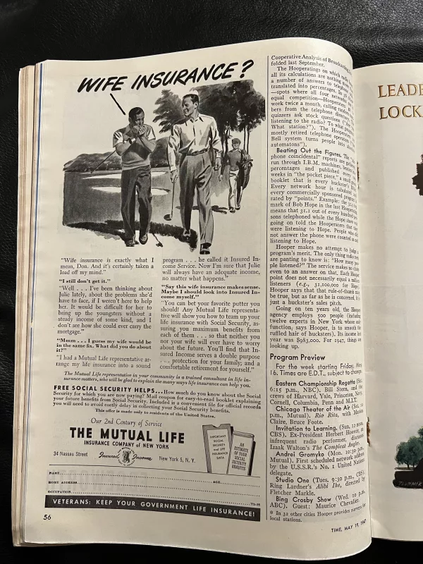 Vintage ad from Time Magazine May 19, 1947