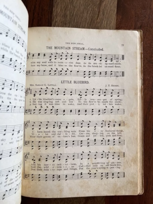 Book page showing music from an antique book by W. T. Giffe.